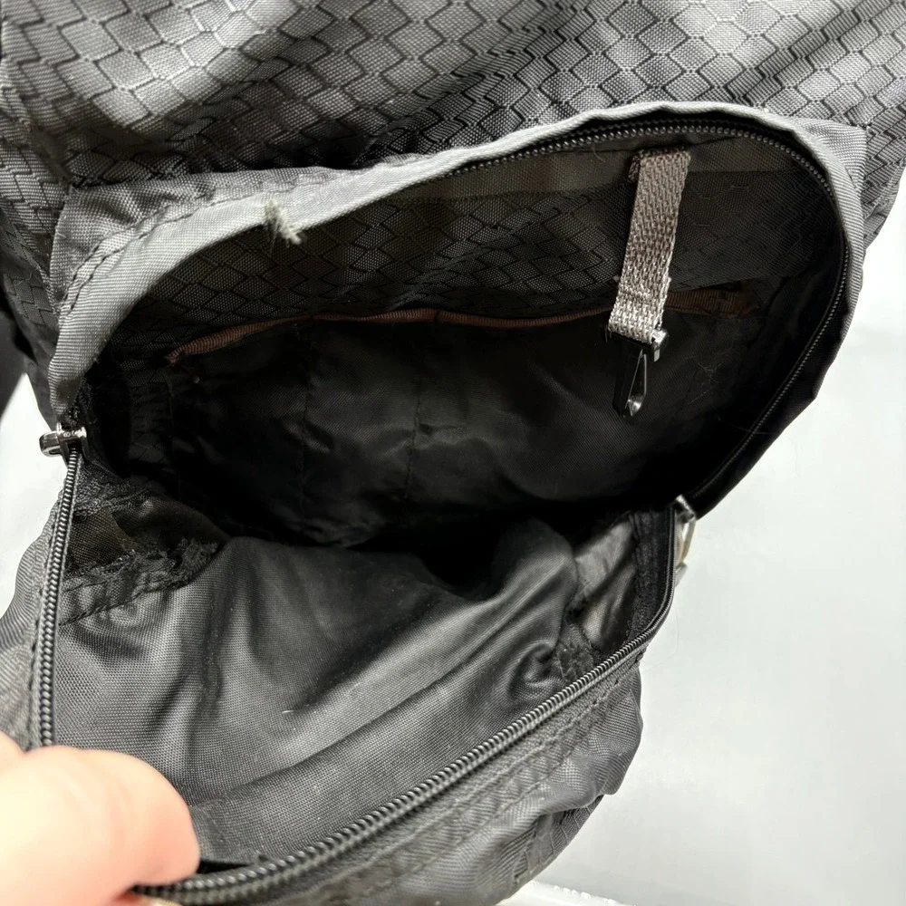 Vintage 90s Jansport Rubber‎ Bottom Black Backpack School Travel Hiking